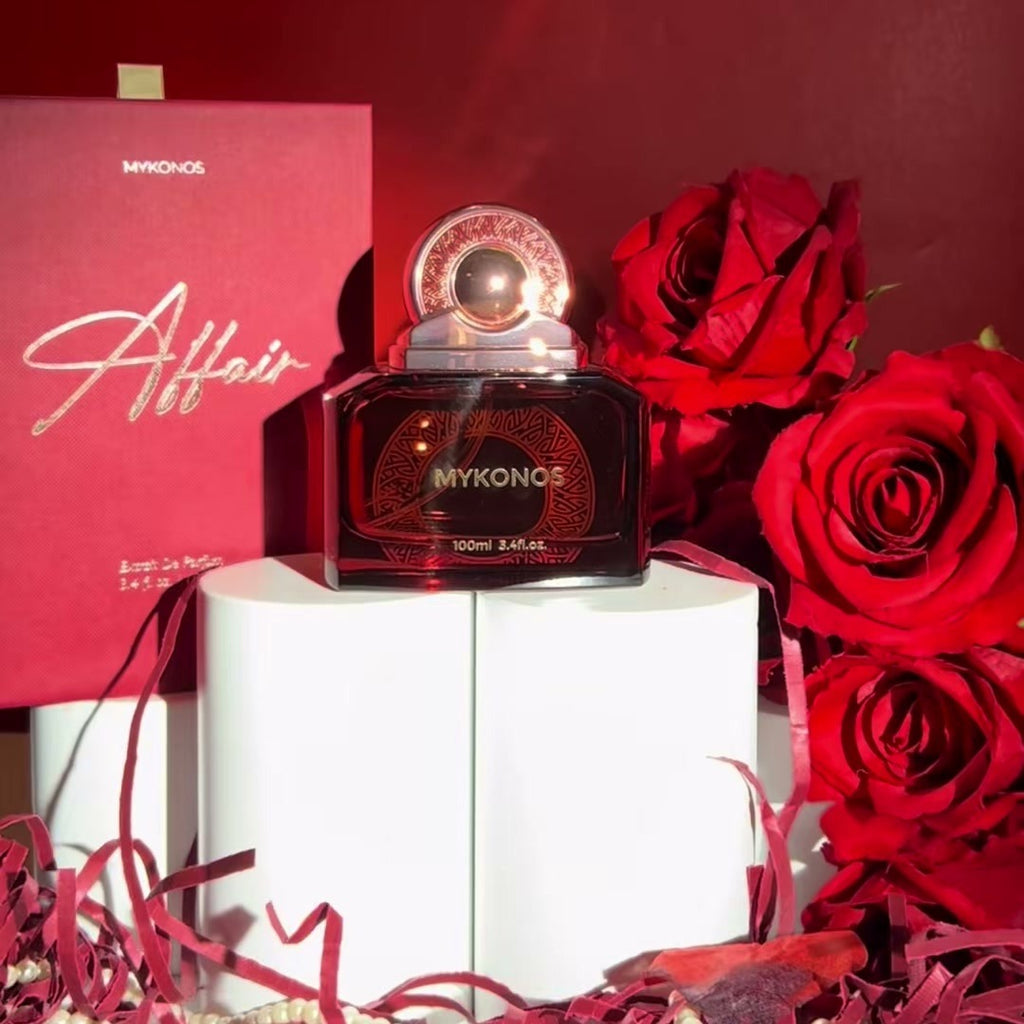 Mykonos Affair Extrait de Parfum – bottle and box