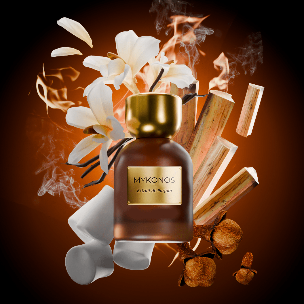 Mykonos Bonfire Vanilla Extrait de Parfum – styled shot
