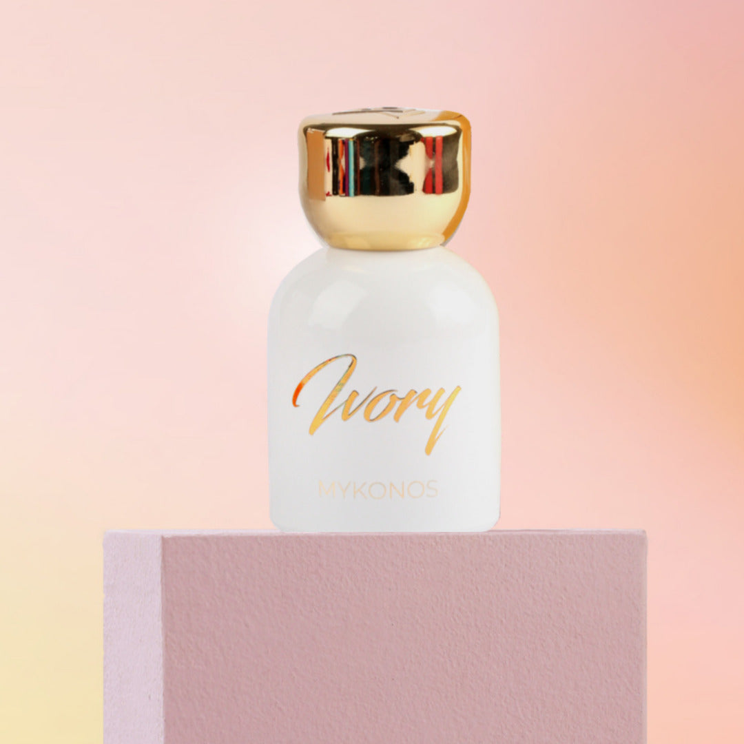 Mykonos Ivory Eau de Parfum – styled shot 1