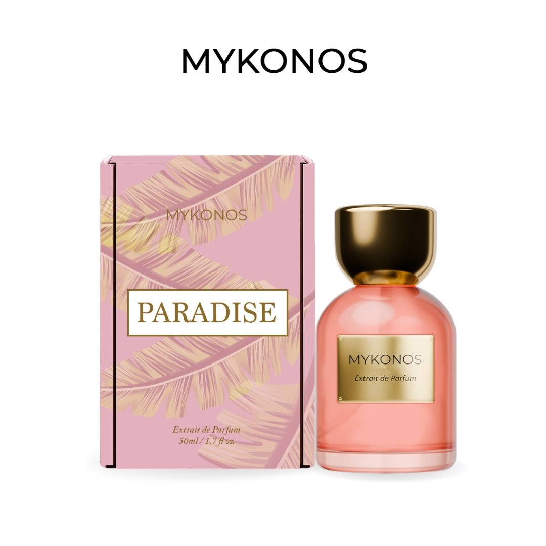 Mykonos Paradise Extrait de Parfum – bottle and box