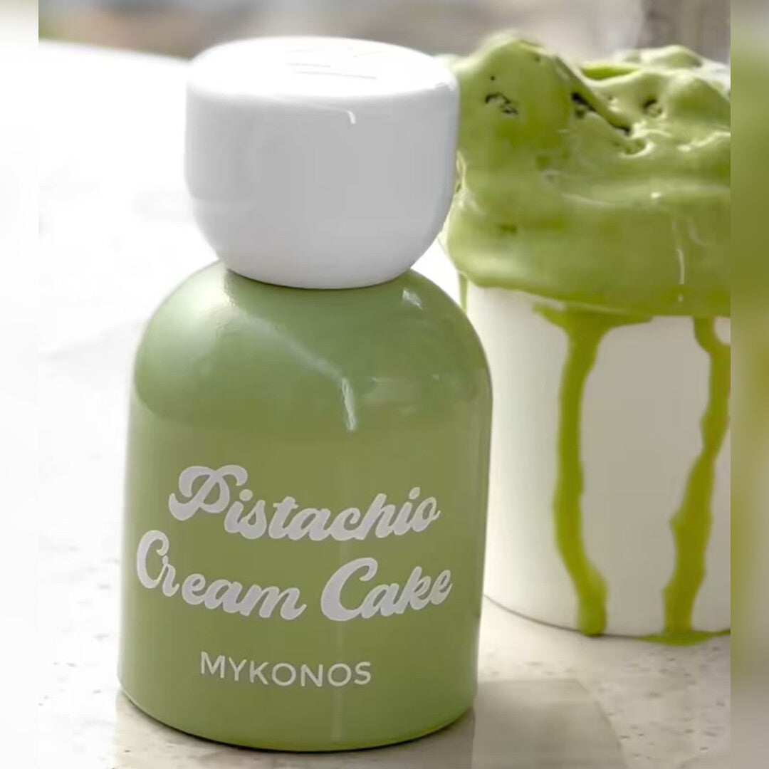 Mykonos Pistachio Cream Cake Eau de Parfum – styled shot 1