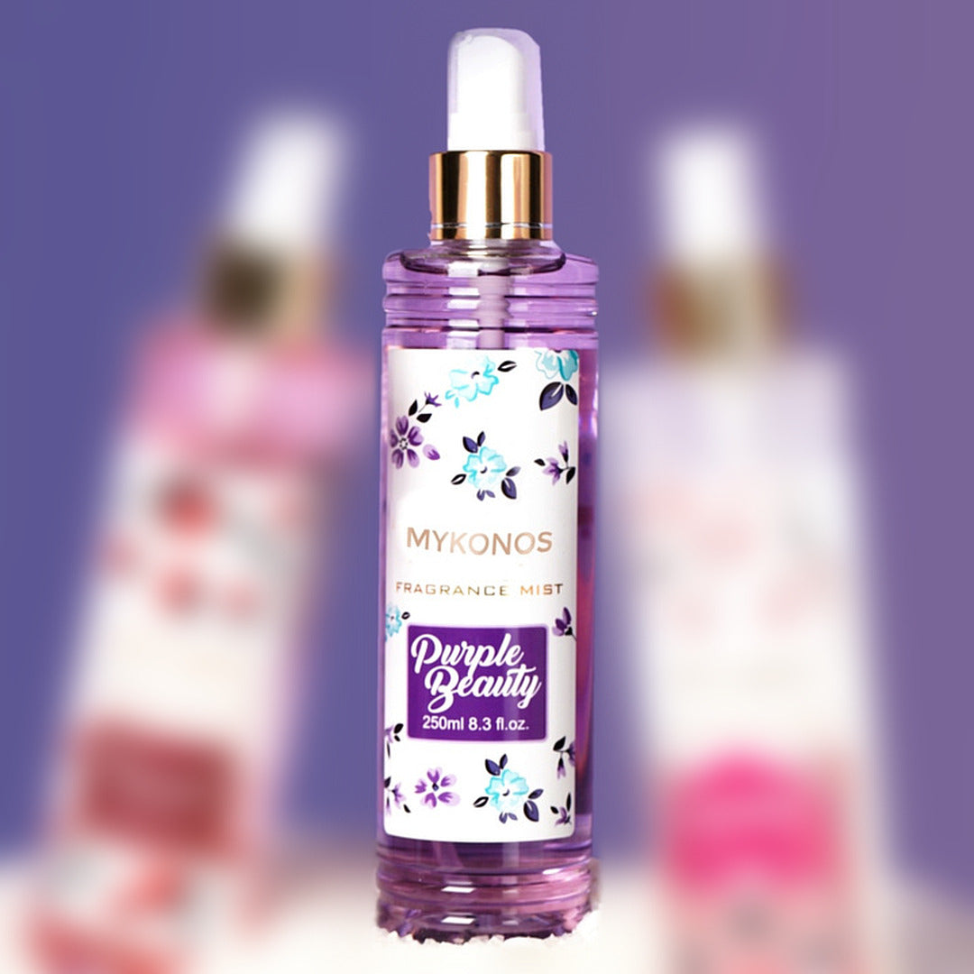 Mykonos Purple Beauty Halal Fragrance Mist – bottle