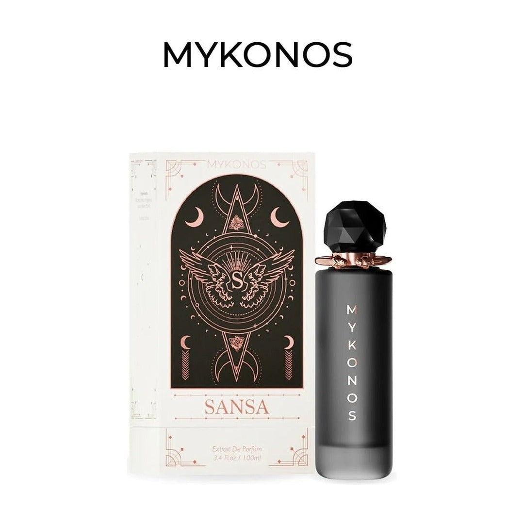 Mykonos Sansa Extrait de Parfum – bottle and box