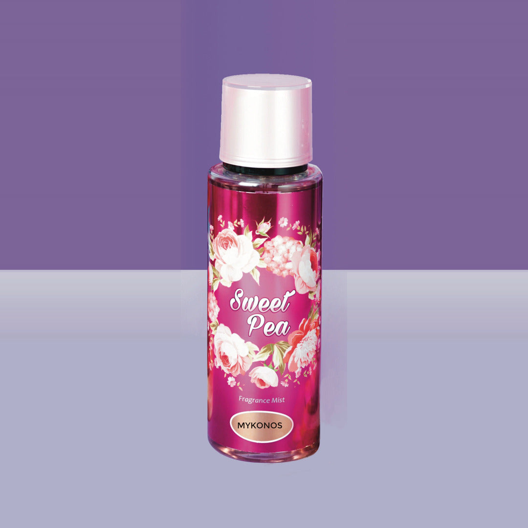 Mykonos Sweet Pea Fragrance Mist – bottle