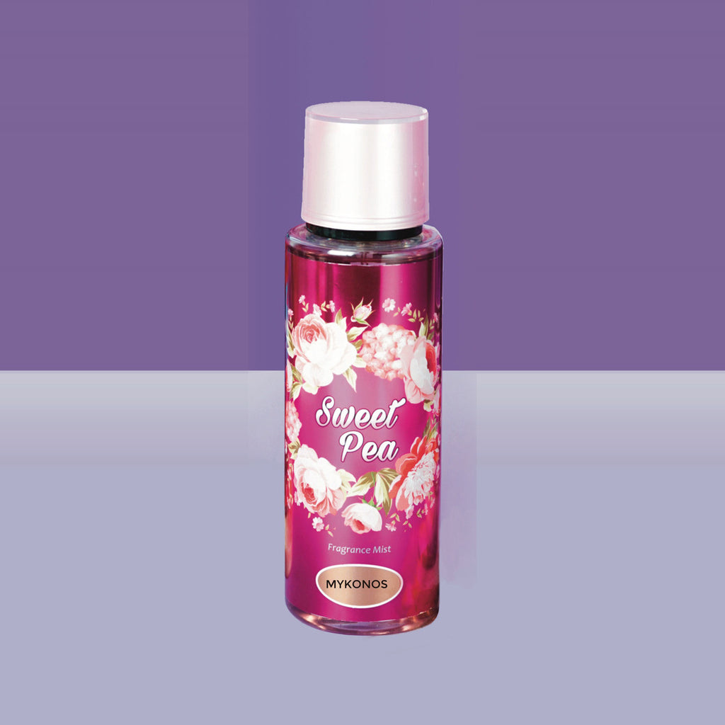 Mykonos Sweet Pea Fragrance Mist – bottle