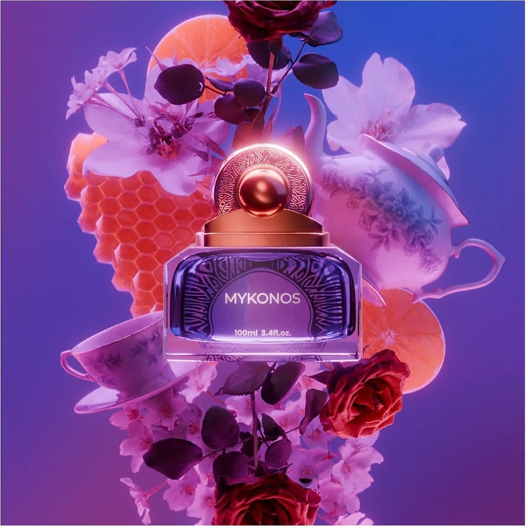 Mykonos Tea Poetry Extrait de Parfum – styled shot 1